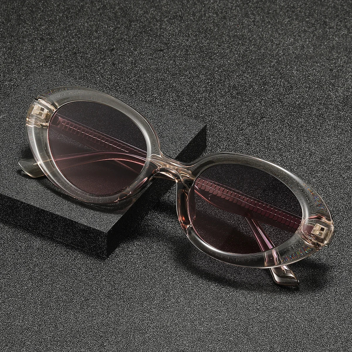 Vintage Oval Sunglasses - Chic Lightweight Frames with Full UV Protection for Stylish Everyday Wear 1