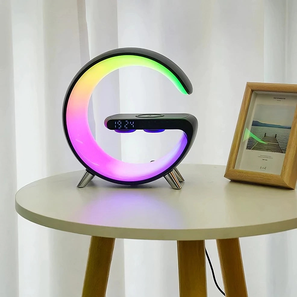 GlowHub - Wireless Charging Speaker with Alarm Clock and Ambient Light