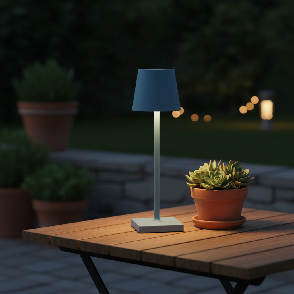 Wireless Table Lamp | Scandinavian Design with Touch Control | Cordless & Waterproof for Indoor and Outdoor Use 1