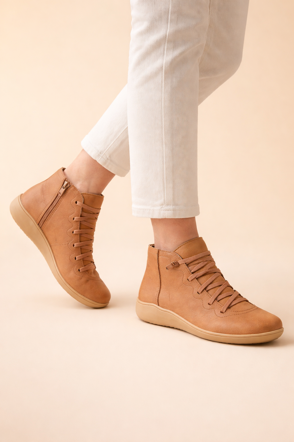 Women's Black Ankle Boots - Trendy Orthopedic Comfort Footwear for Everyday Style 0