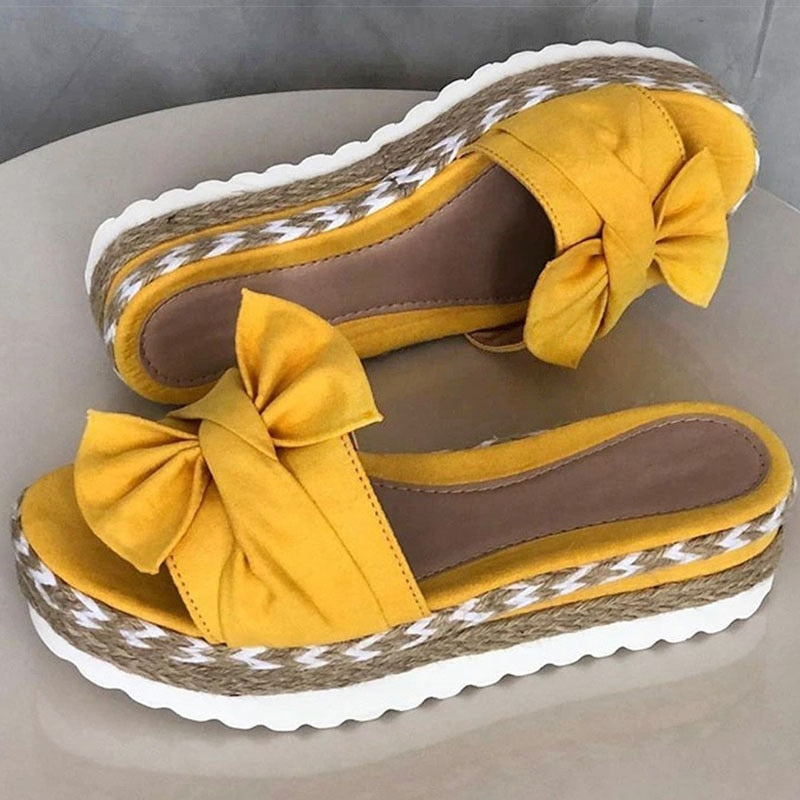 Women's Elegant Summer Sandals - Chic Bow Detail Footwear for Comfortable Style 1