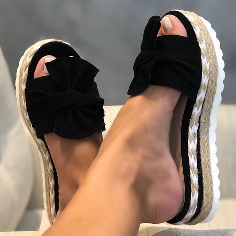 Women's Elegant Summer Sandals - Chic Bow Detail Footwear for Comfortable Style 2
