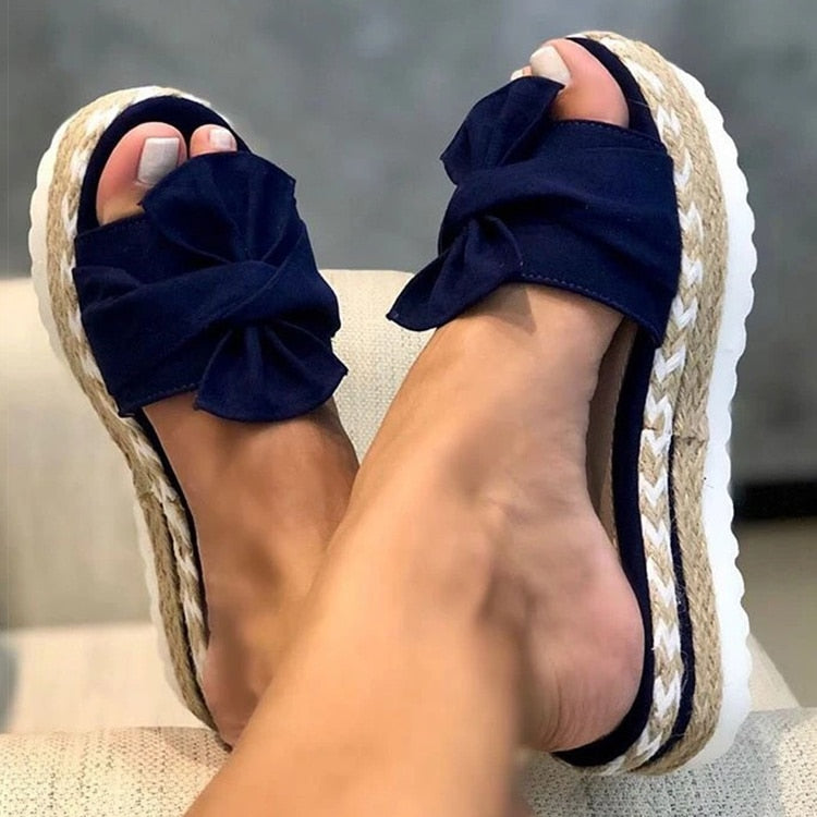Women's Elegant Summer Sandals - Chic Bow Detail Footwear for Comfortable Style 3