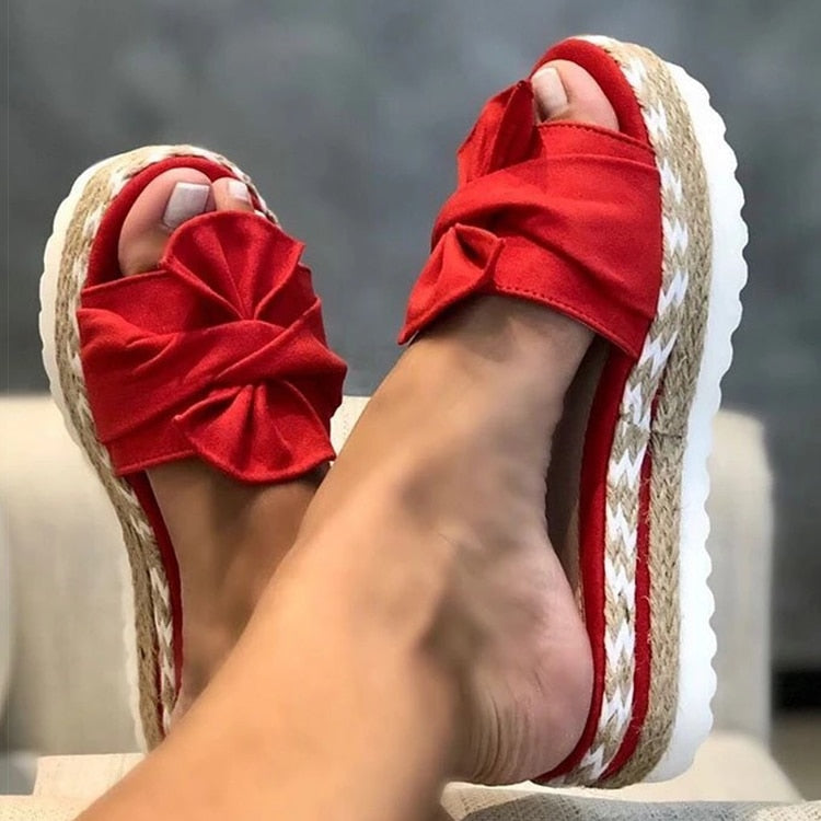 Women's Elegant Summer Sandals - Chic Bow Detail Footwear for Comfortable Style 4