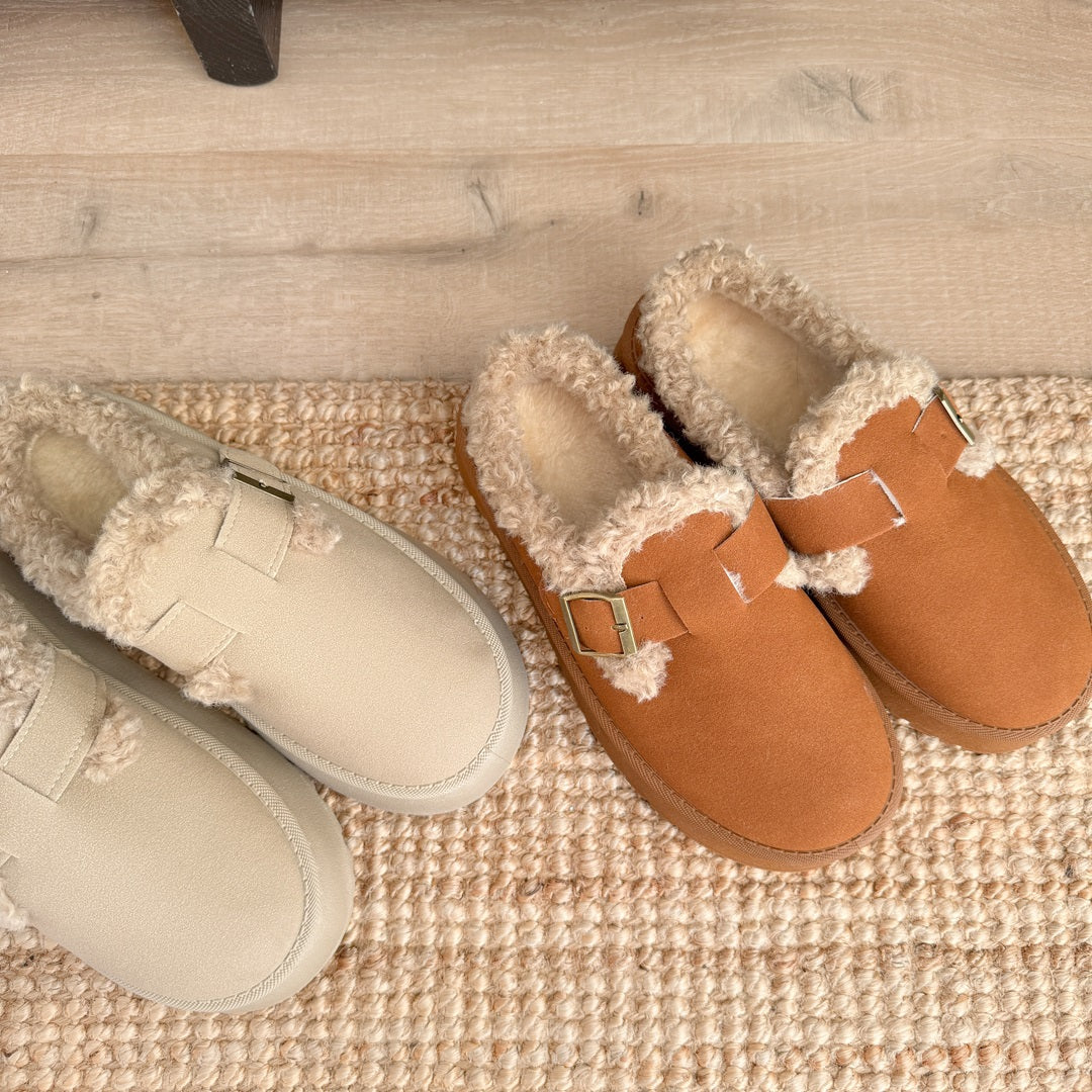 Women's Fleece Lined Buckle Platform Slippers - Cozy House Slippers for Autumn/Winter Comfort 2