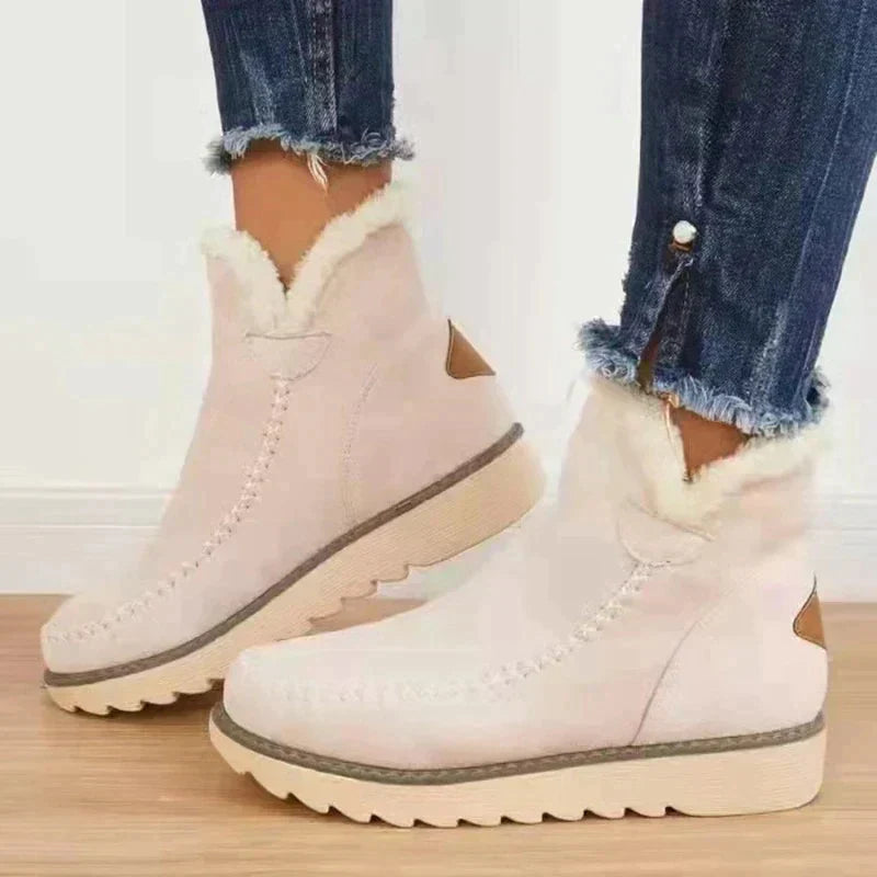 Women's Fluffy Warm Boots - Stylish Vegan Leather Footwear for Cozy Comfort 2