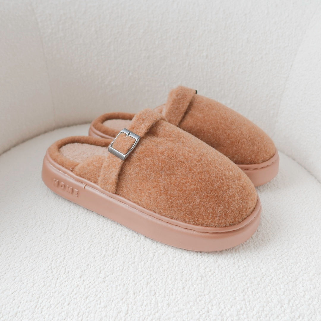 Women's Fuzzy Platform Slippers - Cozy Slip-On Footwear for Indoor and Outdoor Comfort 7