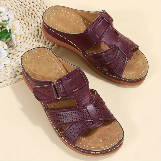 Women's Non-slip Orthopedic Leather Sandals - Luxurious Comfort and Support 10