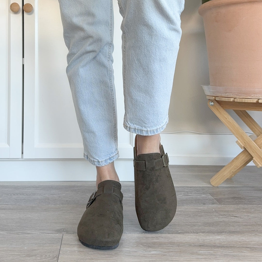 Women's Nordic Suede Clogs - Comfortable Slip-On Footwear for All-Day Wear 5