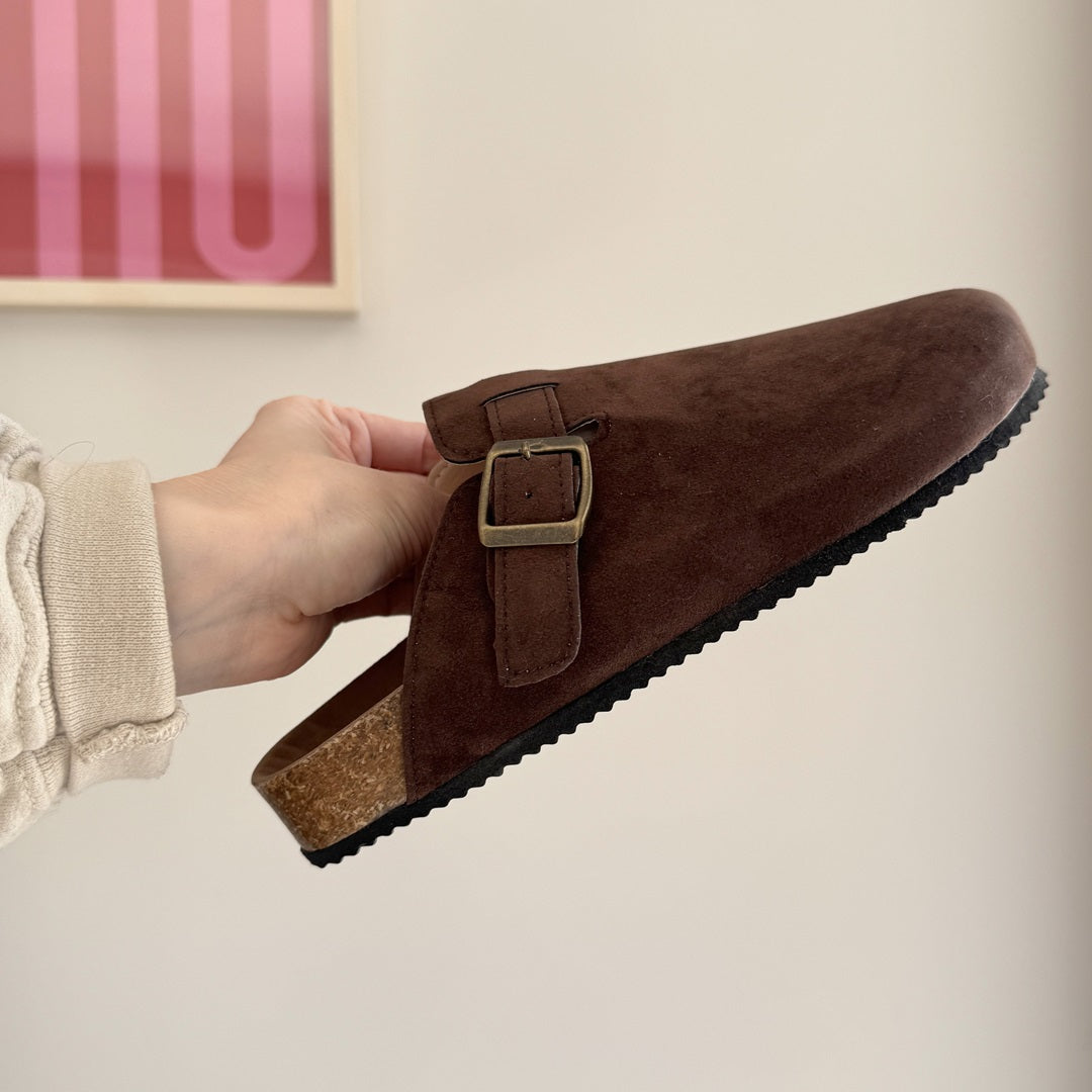 Women's Nordic Suede Clogs - Comfortable Slip-On Footwear for All-Day Wear 6