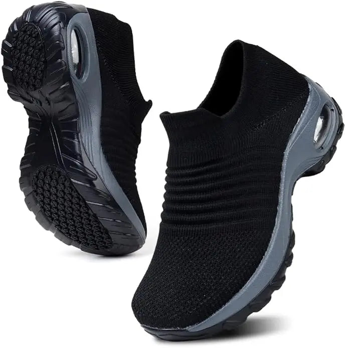 Women's Slip-On Sneakers - Comfortable Orthopedic Walking Shoes with Arch Support 0