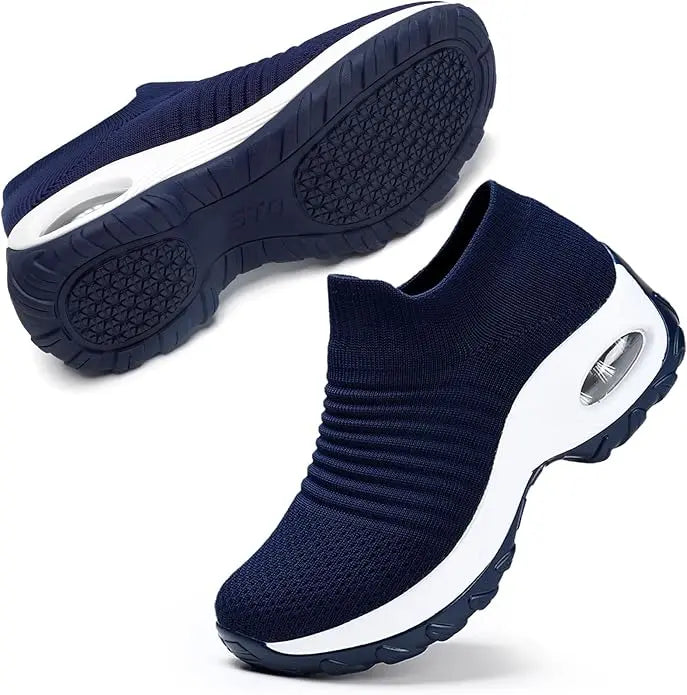 Women's Slip-On Sneakers - Comfortable Orthopedic Walking Shoes with Arch Support 3