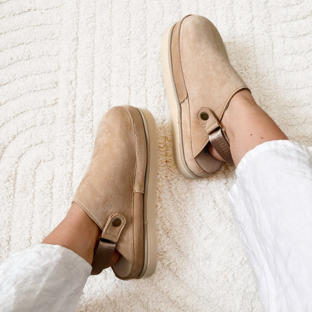 Women's Suede Platform Clogs - Cozy Slip-On Footwear for All-Day Comfort and Support 3