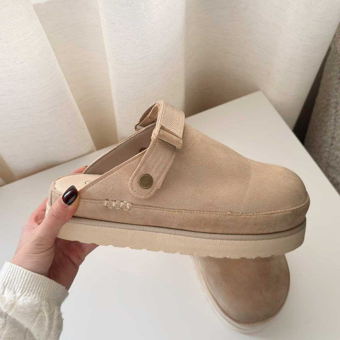 Women's Suede Platform Clogs - Cozy Slip-On Footwear for All-Day Comfort and Support 4