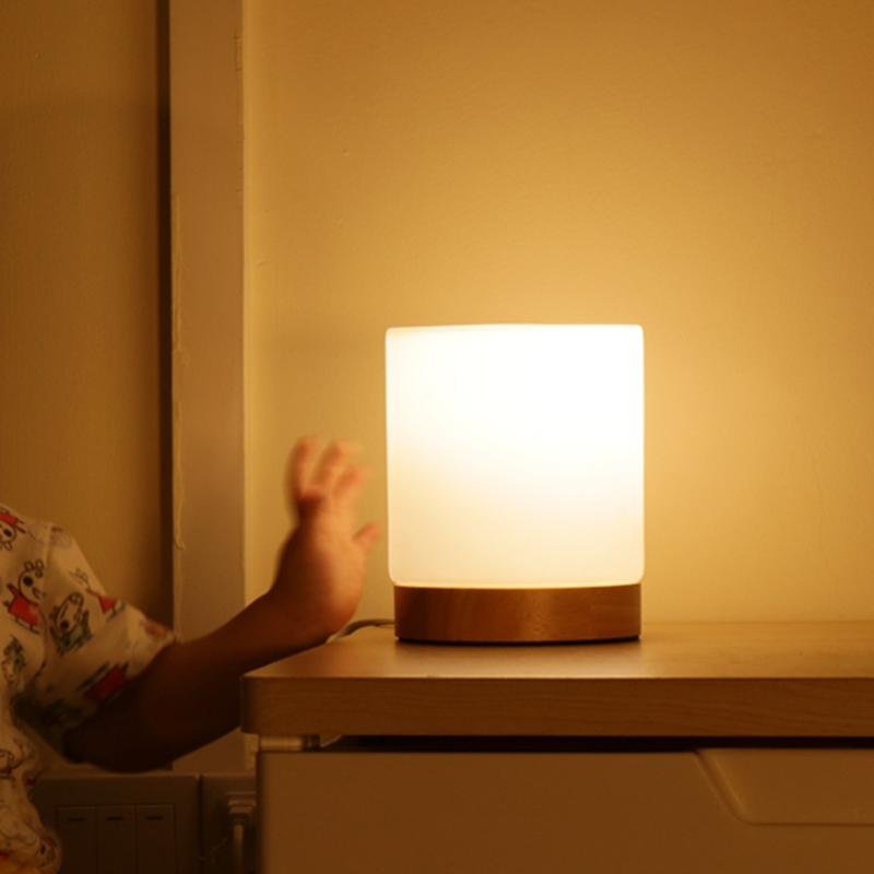 LumiGlow Glass Touch-LED Table Lamp