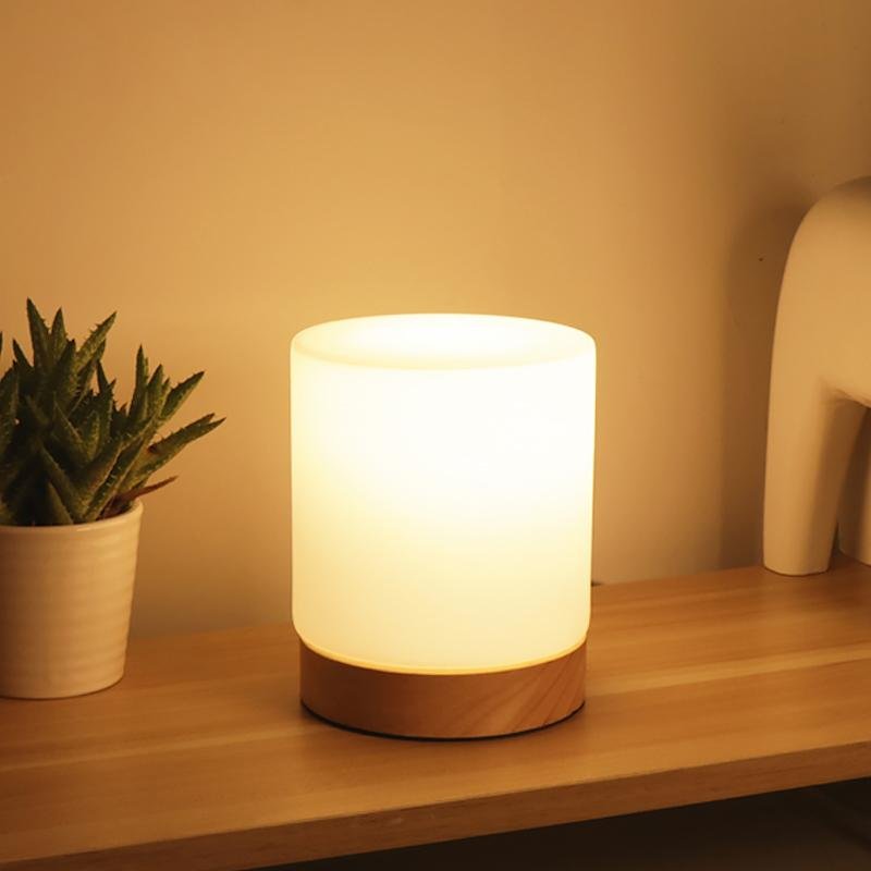LumiGlow Glass Touch-LED Table Lamp