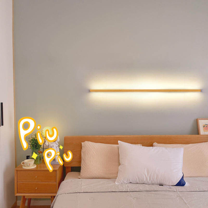 ZenithWood | Chic Minimalist Solid Wood LED Wall Sconce Light 9