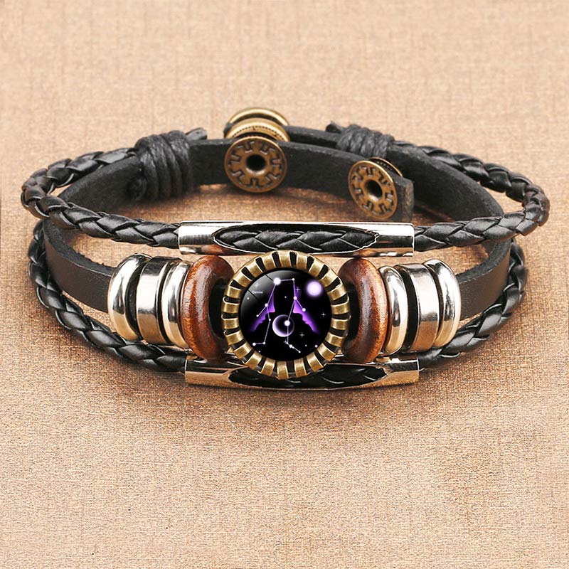 Celestial Charm Bracelet - Retro Zodiac Star Sign Jewelry