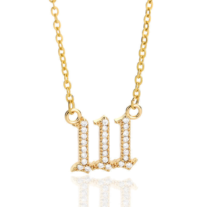 Zirconia - Angel Numbers Necklace for Women