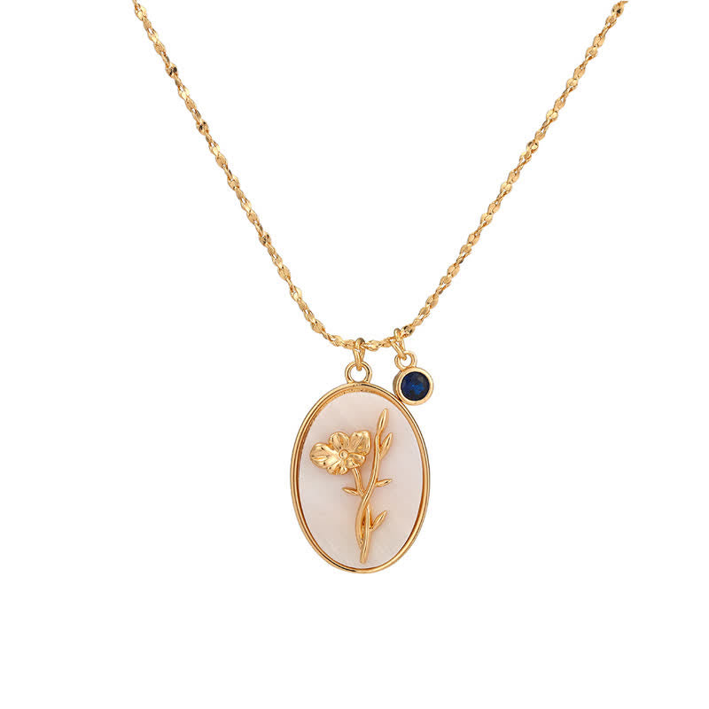 Aurora - Birthstone & Birth Flower Necklace for Women