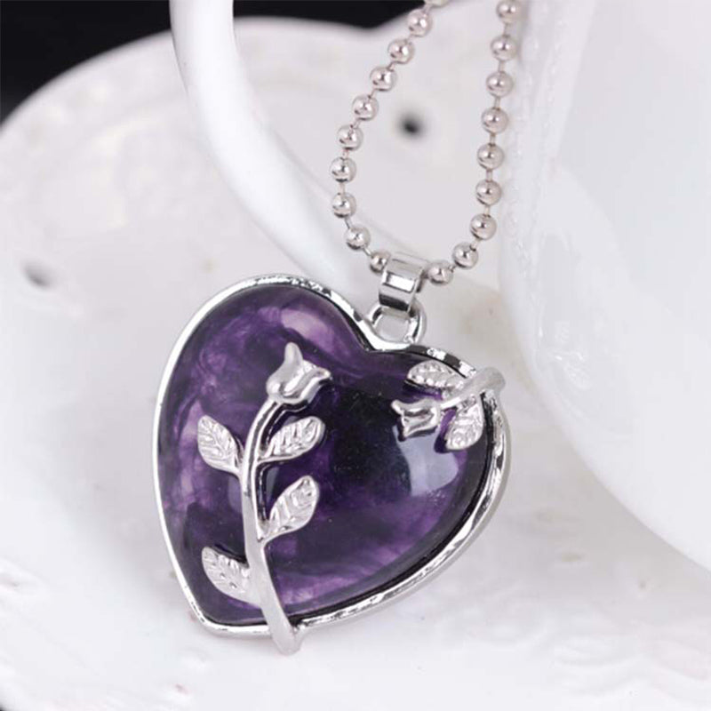 Amara - Heart-Shaped Rose Quartz Necklace for Women