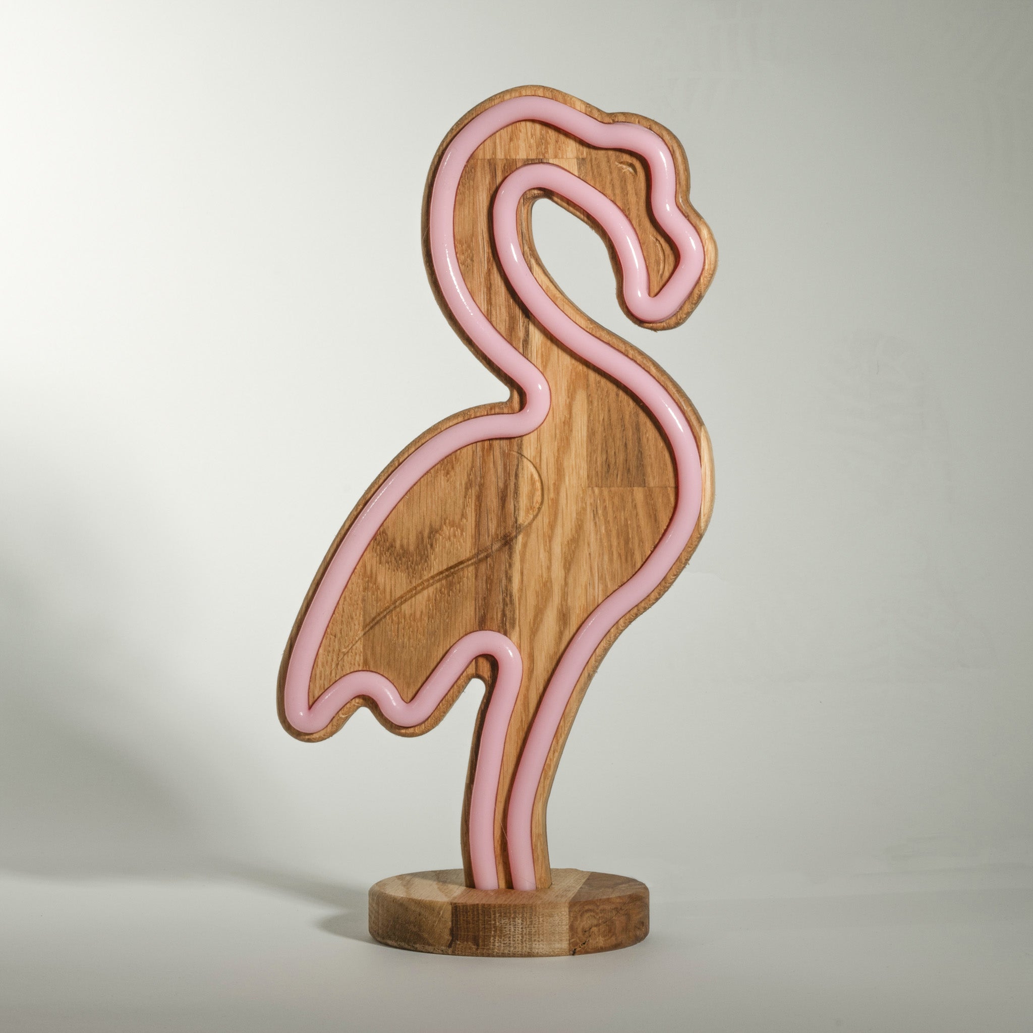 TropicalGlow - Wooden Neon Lamp with Remote