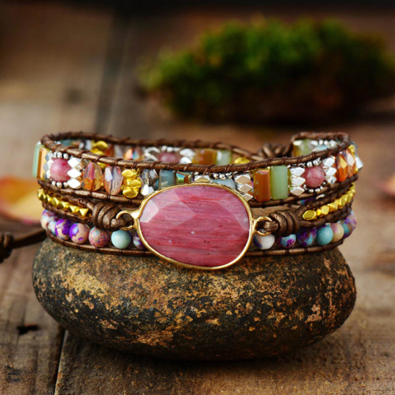 Winnie - Bohemian Gemstone Wrap Bracelet for Women
