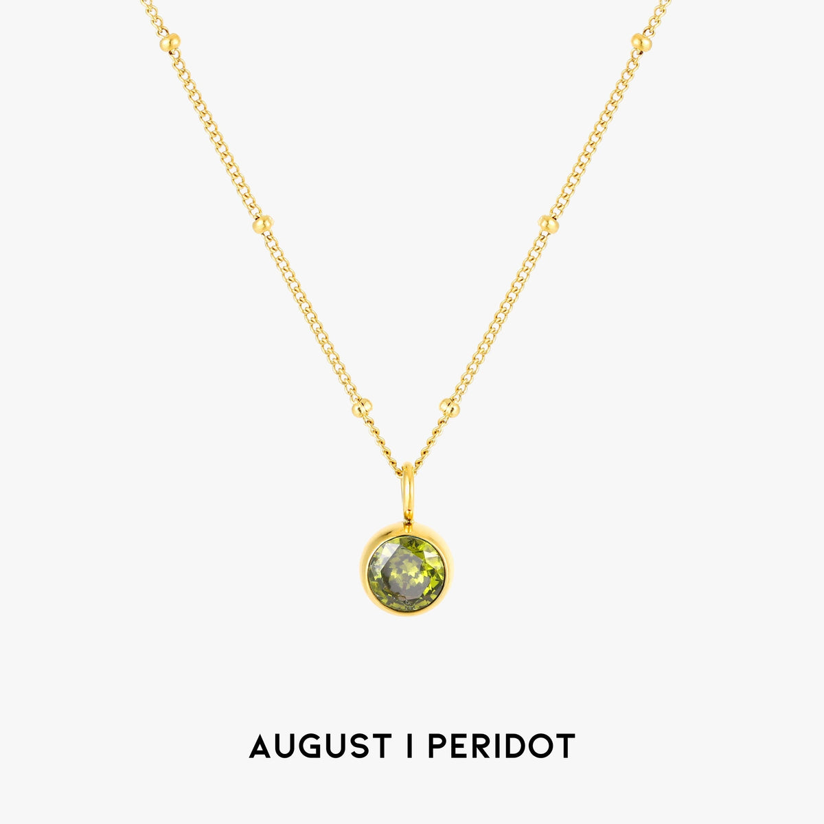 Aurora Birthstone Necklace - Personalised Waterproof Gemstone Pendant