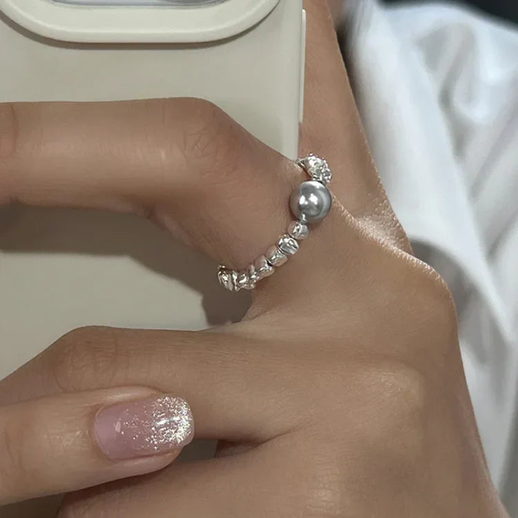 Stella - Galaxy Adjustable Pearl Ring for Women