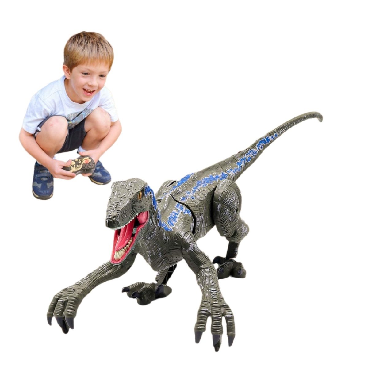 RaptorKing Toy - Light & Sound Dinosaur