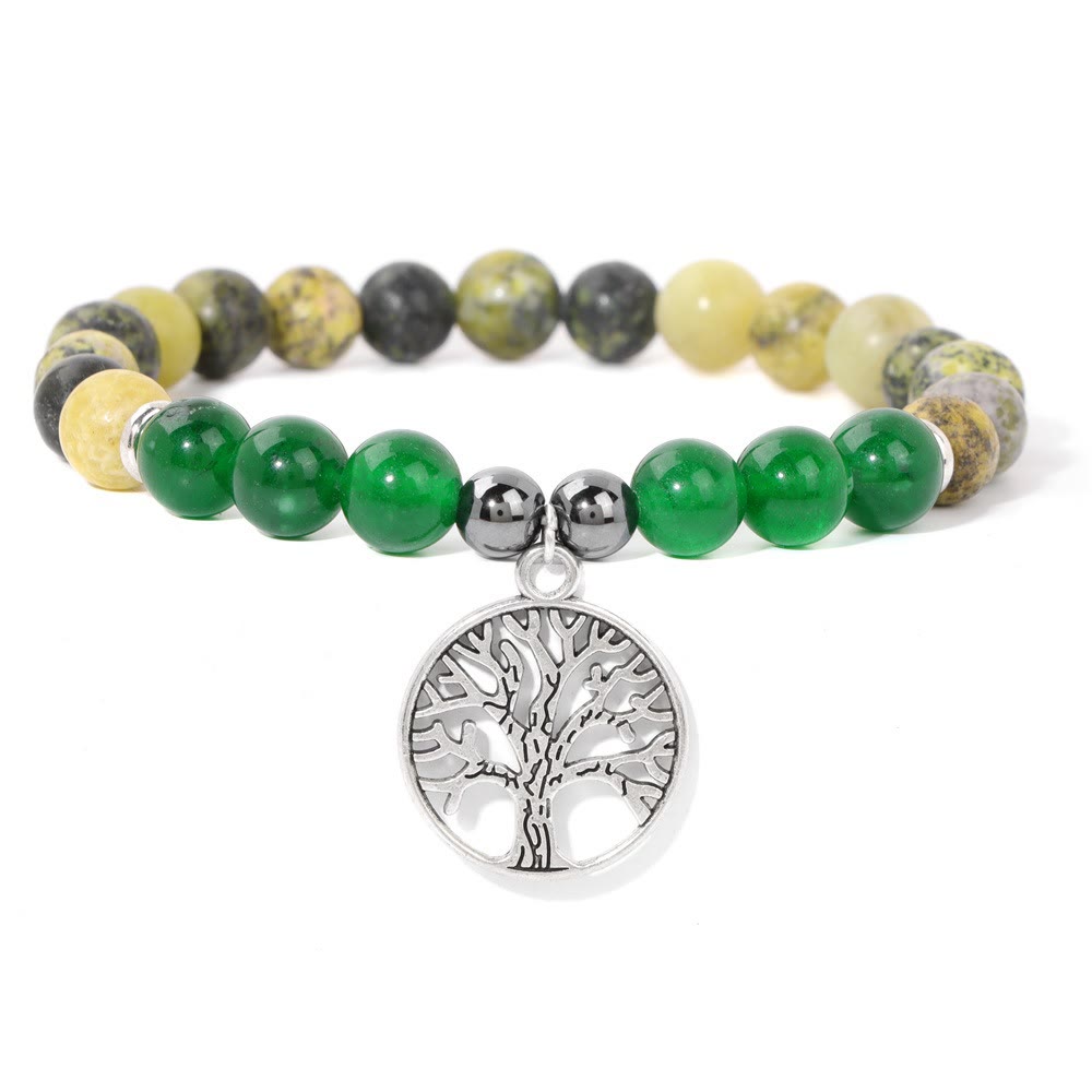 Mila Tree of Life Bracelet - Natural Crystal Beaded Bracelet with Tree of Life Charm