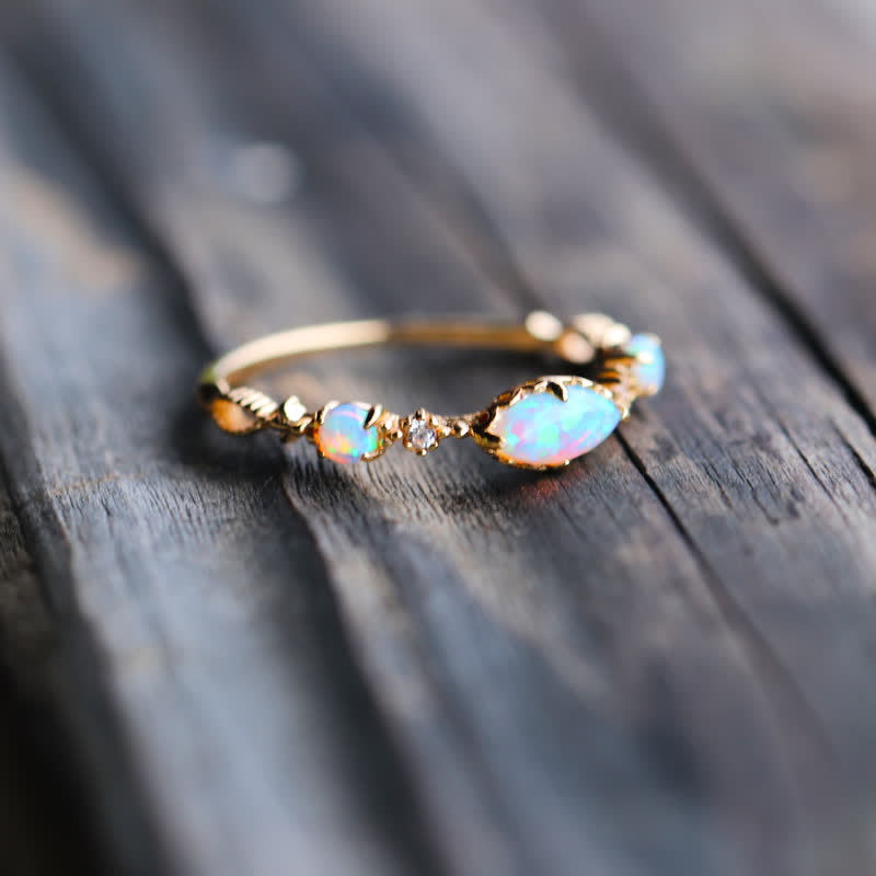 Isabella - Vintage Opal Ring of Love and Sincerity for Women