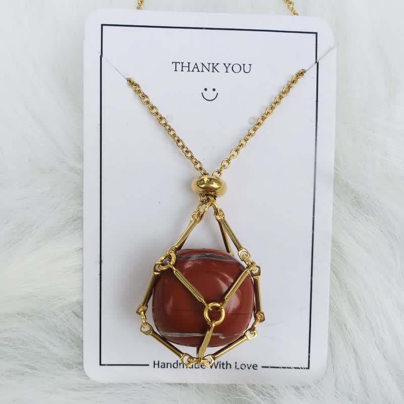 Iris - Natural Crystal Pendant Necklace for Women