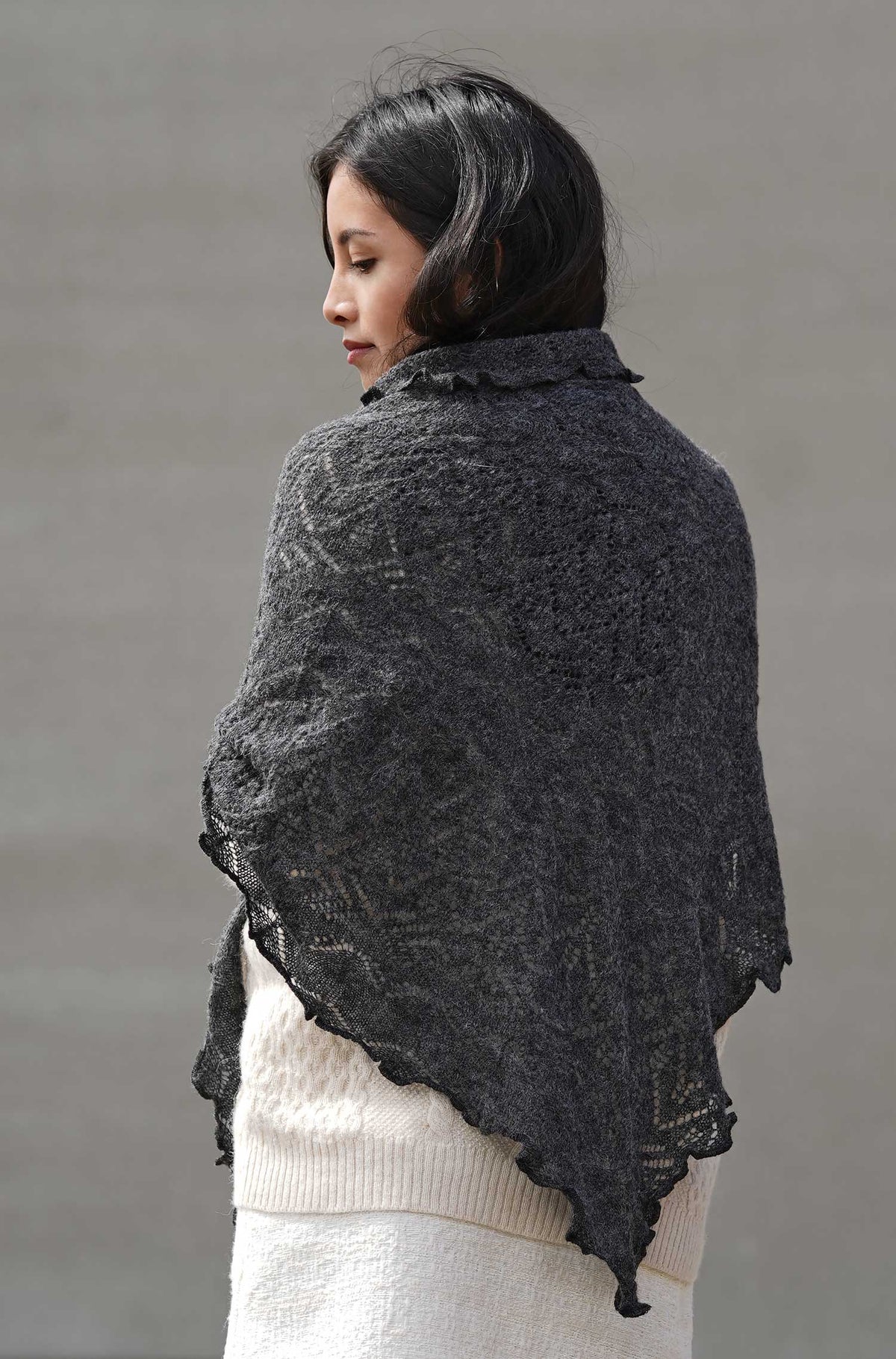 SoftWeave Scarf - Elegant Open-Knit Alpaca Wrap