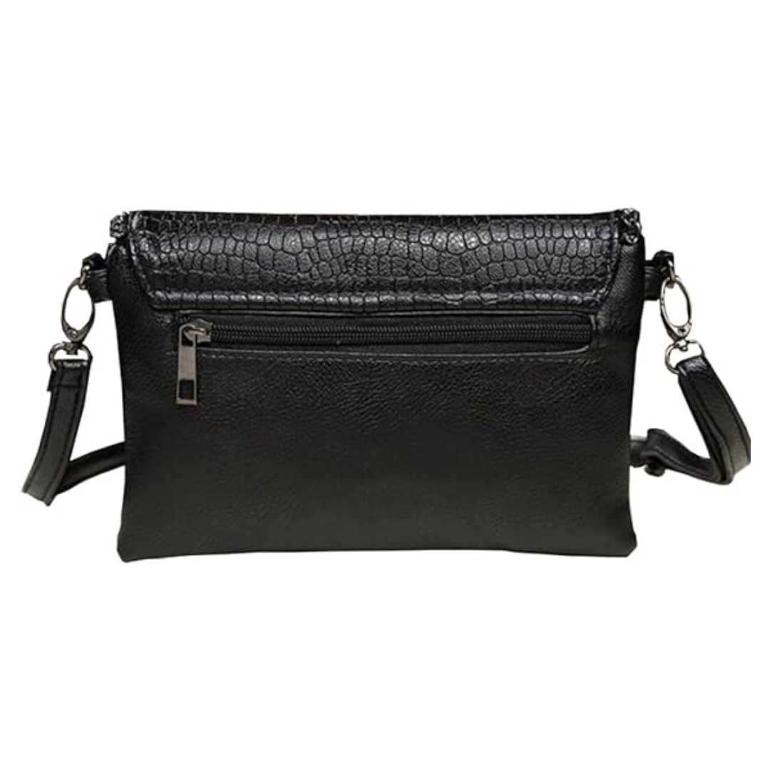 Alexa Clutch - Elegant Crocodile-Print Evening Bag