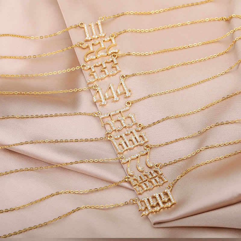 Zirconia - Angel Numbers Necklace for Women