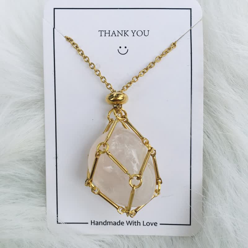 Iris - Natural Crystal Pendant Necklace for Women