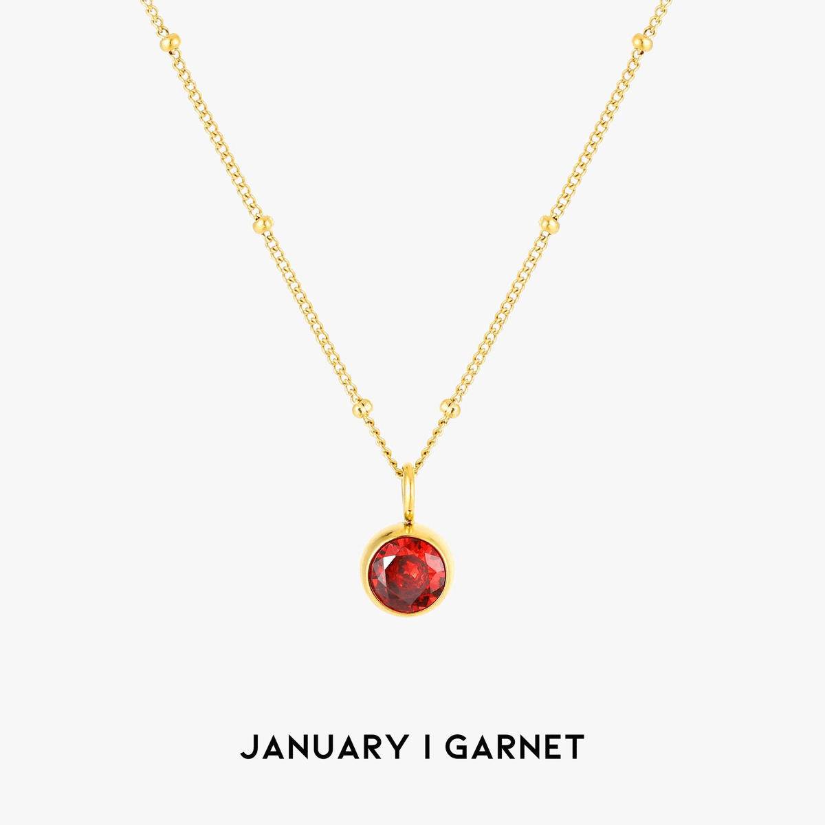 Aurora Birthstone Necklace - Personalised Waterproof Gemstone Pendant