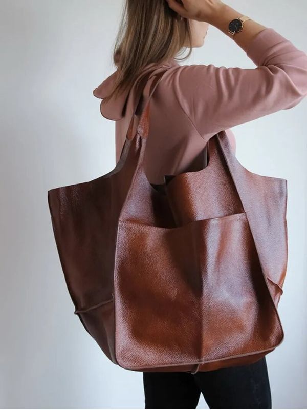 Maxine Tote - PU Leather Beach Bag