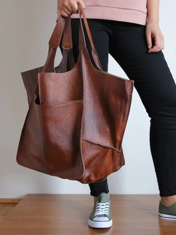 Maxine Tote - PU Leather Beach Bag