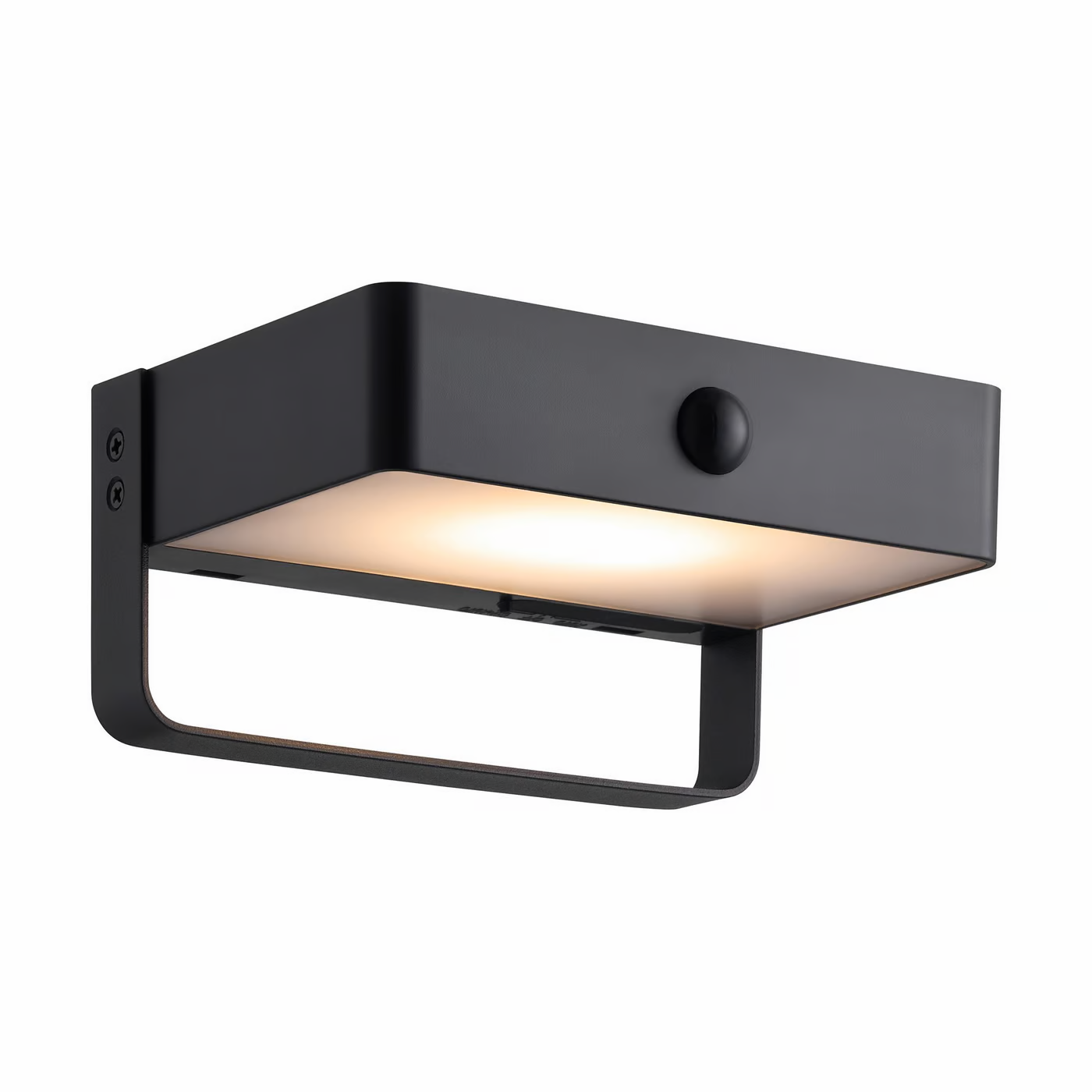 SolarGlow Light - Black Rechargeable LED Outdoor Wall Lamp