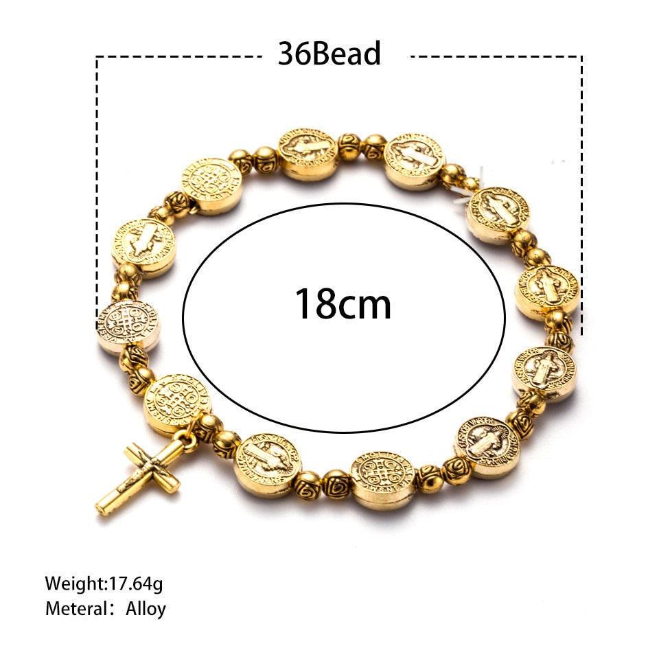 Gold & Silver - Christian Cross Bracelet