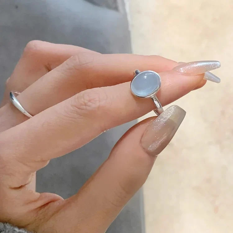 Nerida - Aquamarine Silver Ring for Women
