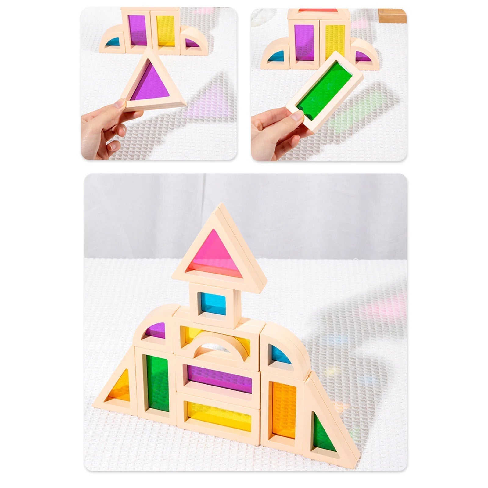 CreativeBlocks - Colourful Wooden Building Blocks for Kids