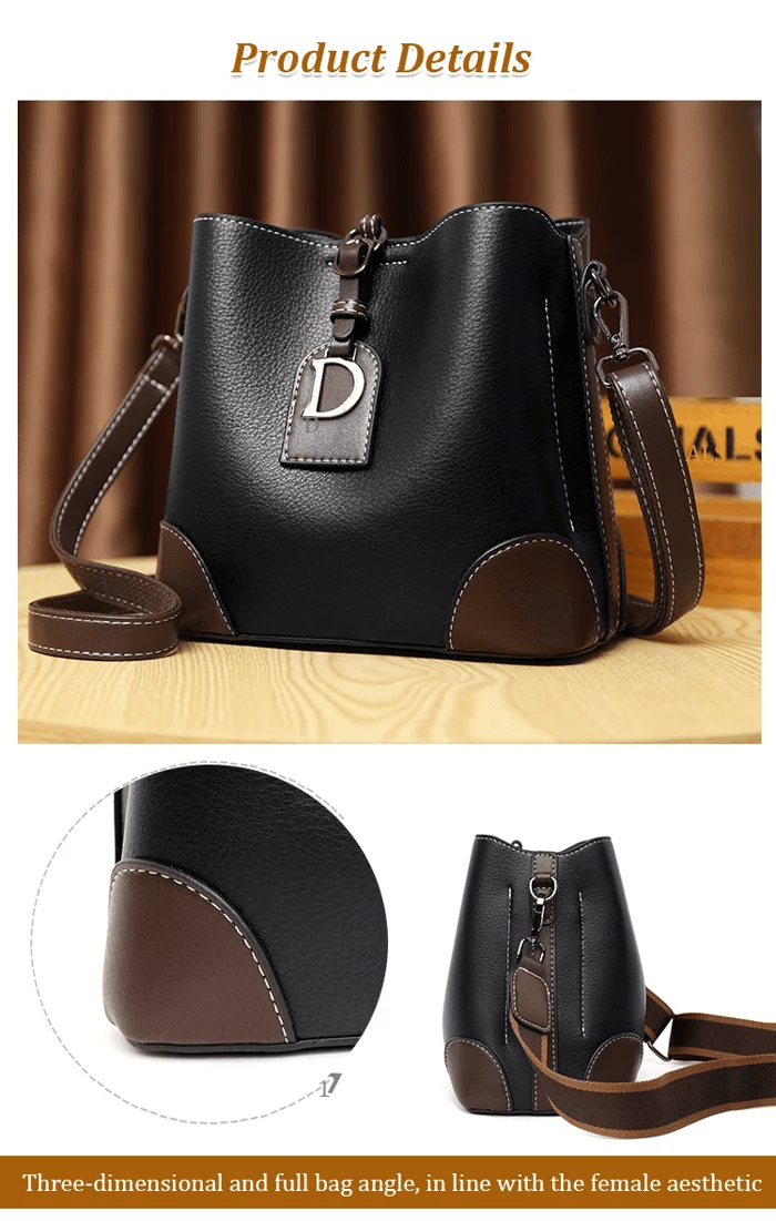 LuxeCarry - Elegant Roomy Leather Shoulder Bag