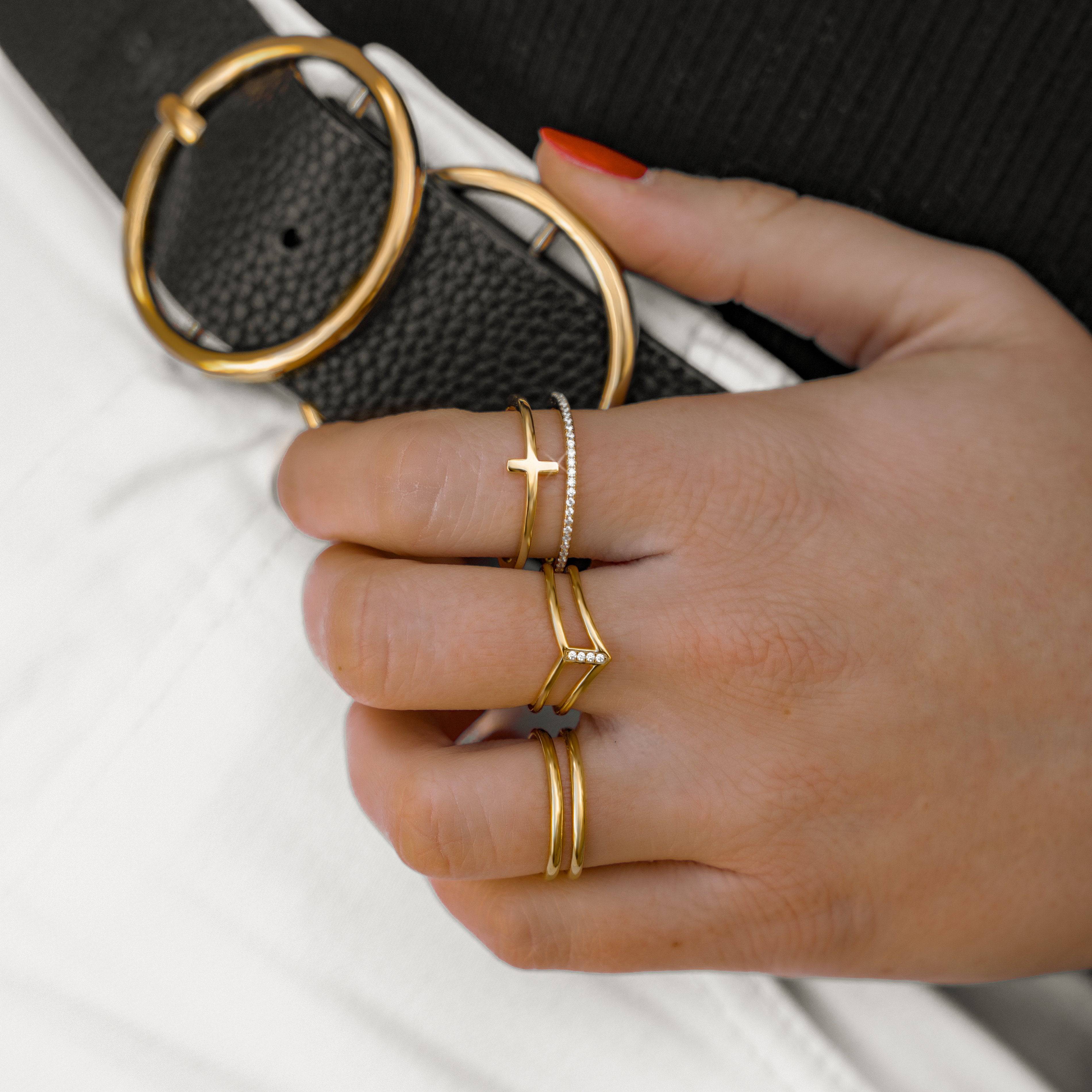 Amaya - Double Line Open Ring for Women