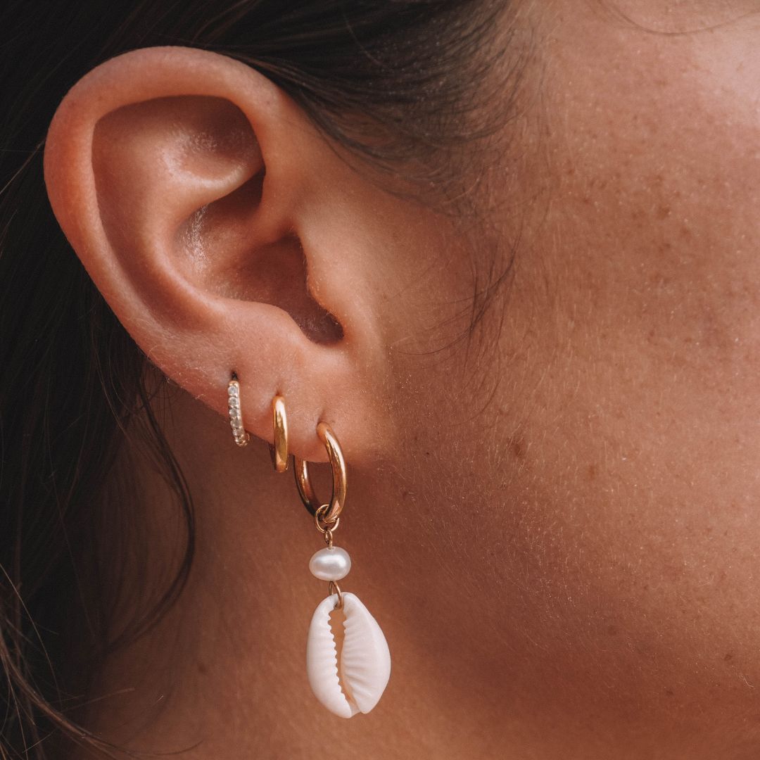 Elara Cowrie Shell Earrings - Bohemian Beach Jewelry for Women
