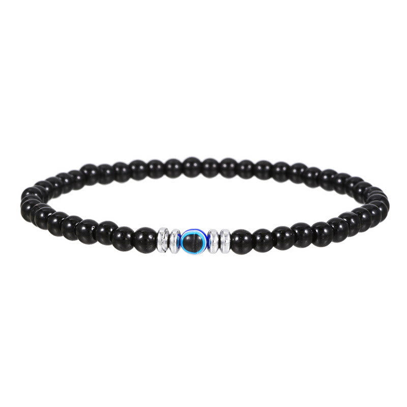 Thor - Men's 4mm Natural Stone Evil Eye Beaded Bracelet