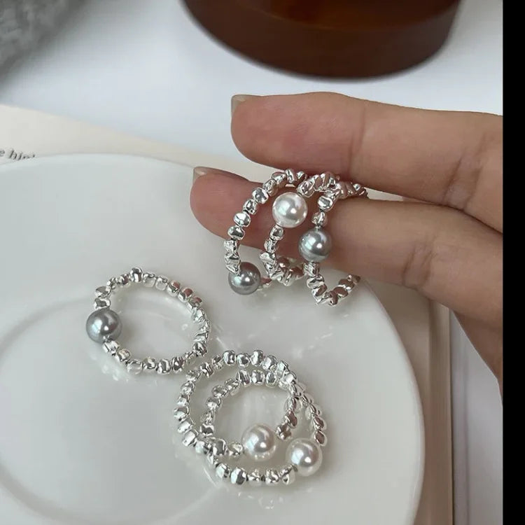 Stella - Galaxy Adjustable Pearl Ring for Women
