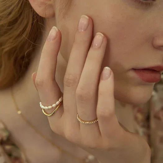 Ivy - Double-Layer Pearl Ring for Women